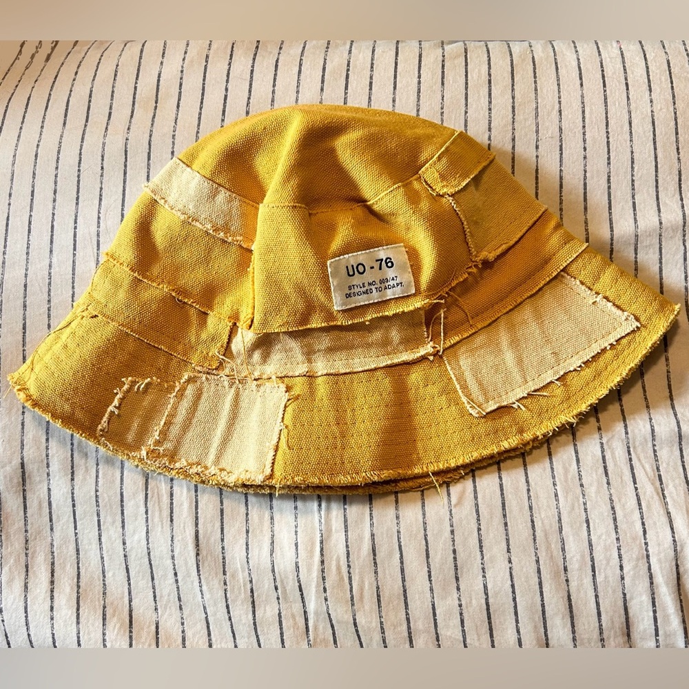Urban Outfitters Yellow Patchwork Bucket Hat